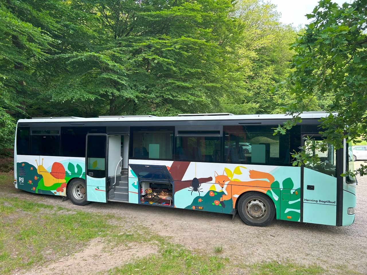 Middelfart Sparekasse bakker op om Naturbussen i Hørning, og forleden var afdelingsdirektør Steen Søndergaard med på tur.