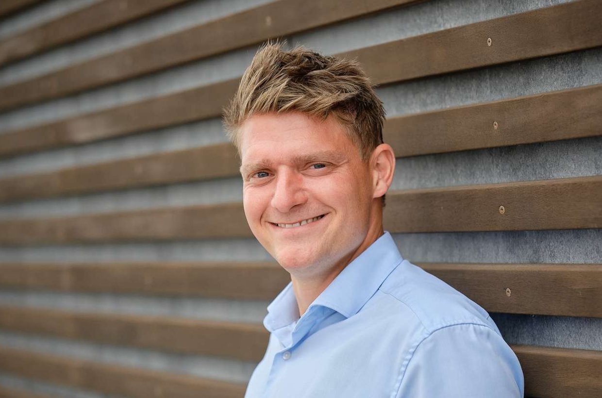 Morten Douglas, privatkundechef i Middelfart Sparekasse i Silkeborg
