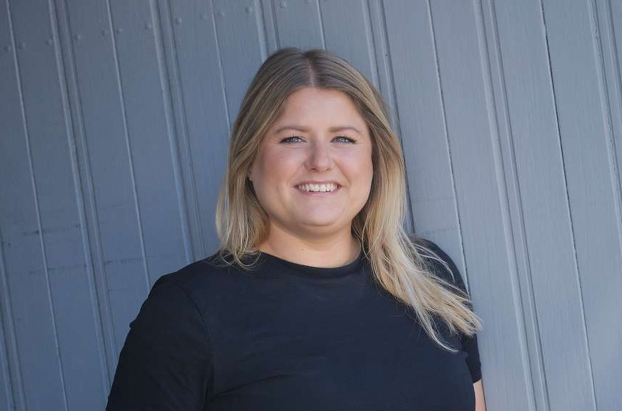Sasha Christensen, rådgiver i Middelfart Sparekasse i Svendborg