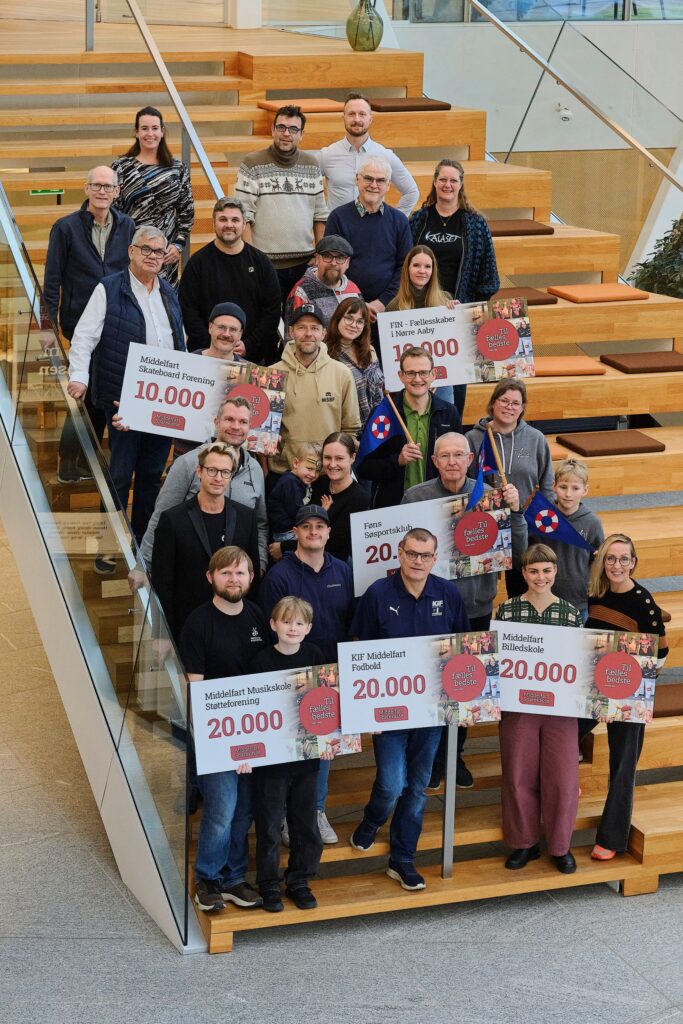 Middelfart og fællesskaber betyder noget for Middelfart Sparekasse - der er netop delt 100.000 kroner ud fra Fællesskabspuljen.