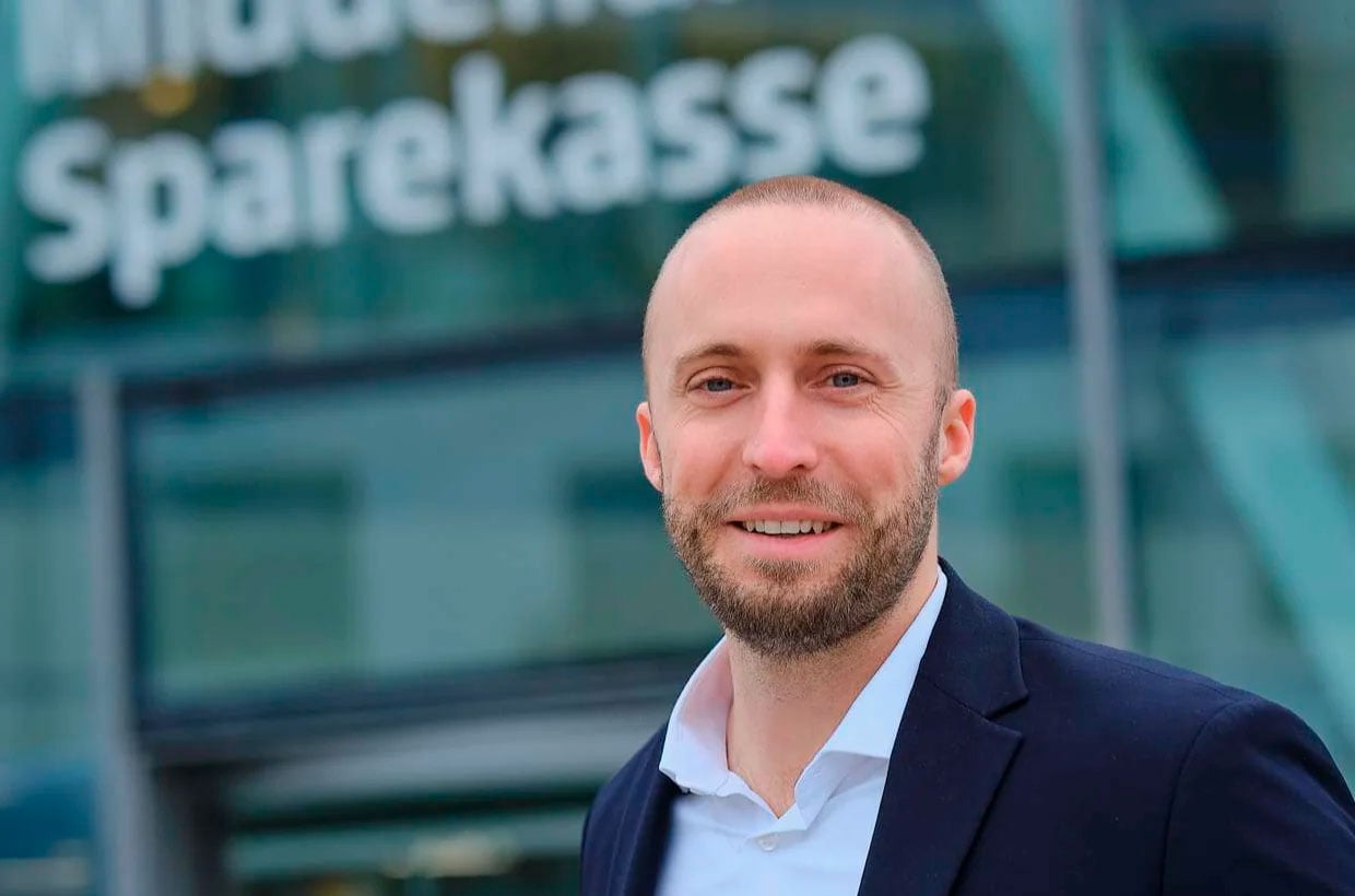 Nick Lund Madsen, erhvervskundechef hos Middelfart Sparekasse i Aarhus
